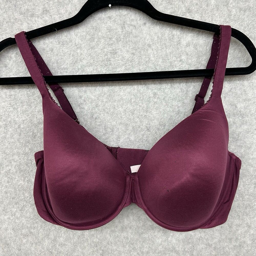 Victoria’s Secret 38 DDD  Body By Victoria Lined Perfect Coverage Maroon